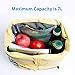 Lifewit Capacity-Adjustable/Drawstring Lunch Box, Insulated Thermal Bento Bag for Office/School/Picnic, Naval Stripe, Blue Yellow