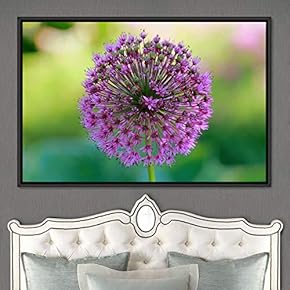 signwin Framed Canvas Wall Art Bright Flowers Closeup...