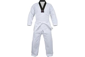 JAGUAR PRO GEAR Regular Taekwondo Gi Uniform Set 8oz Ultra Light Premium Fabric TKD Suit With Belt For Kids Adults Unisex