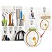 mxtechnic Self Adhesive Hook Stick on Wall 304 Stainless Steel Polished Hanging Clothes Coat Hat Hooks and Strong Heavy Duty Metal Super Power Hooks Storage Organizer (10 Pack) (Hooks-10)