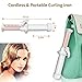 Cordless Curling Iron, MaikcQ 3/4 -Inch Ceramic Curling Wand Professional 2 in 1 Mini Hair Curler for Loose Curls USB Charging & Rechargeable, Portable for Worldwide Travel