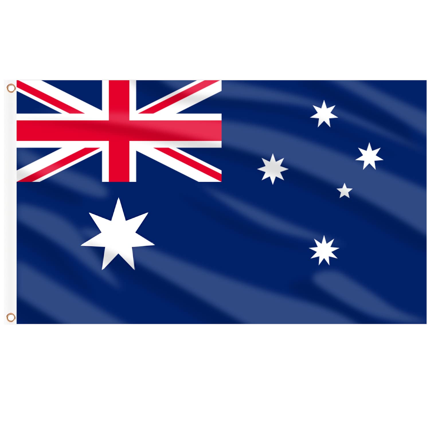 AhfuLife Australian Flag 5ft x 3ft for Party Decorations, 2Pcs Large Australia Flags Double Side with Brass Eyelets for Eurovision World Cup Football Garden Street Party Decorations — image 1