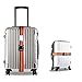 Adjustable Travel Luggage straps Suitcase Belts for Travel Bag Accessories With Address Tag 2Pack (Multicoloured)