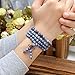 Jovivi 6mm Natural Sodalite Stone Healing Gemstone 108 Mala Prayer Beads Stretch Bracelet Necklace