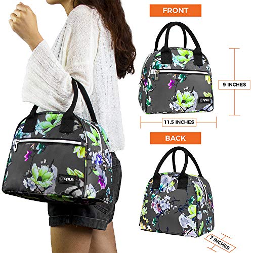 opux lunch bolsa for women insulated lunch tote for ladies girls