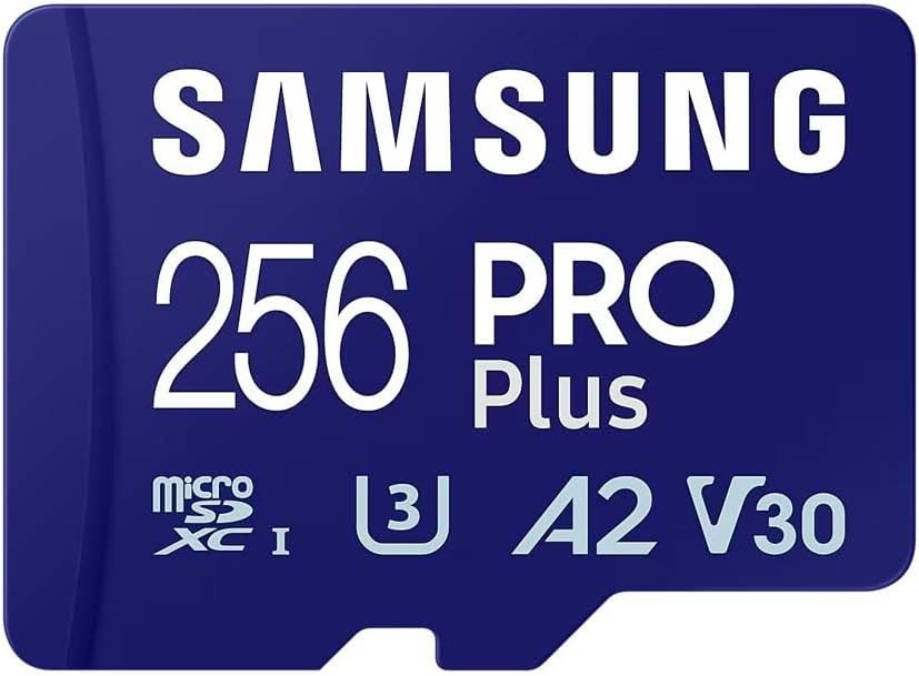 Samsung PRO Plus 256GB MicroSD Card UHS-I U3 180MB/s Read 130MB/s Write + Reader