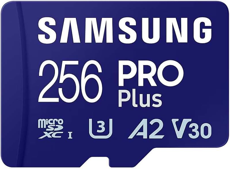 Samsung PRO Plus 256GB MicroSD Card UHS-I U3 180MB/s Read 130MB/s Write + Reader