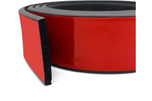 Tintvent Truck Cap Seal - EPDM Rubber Topper Weather Stripping with Adhesive (2" W x 0.25" H x 25' L) | Camper Shell/Canopy/T