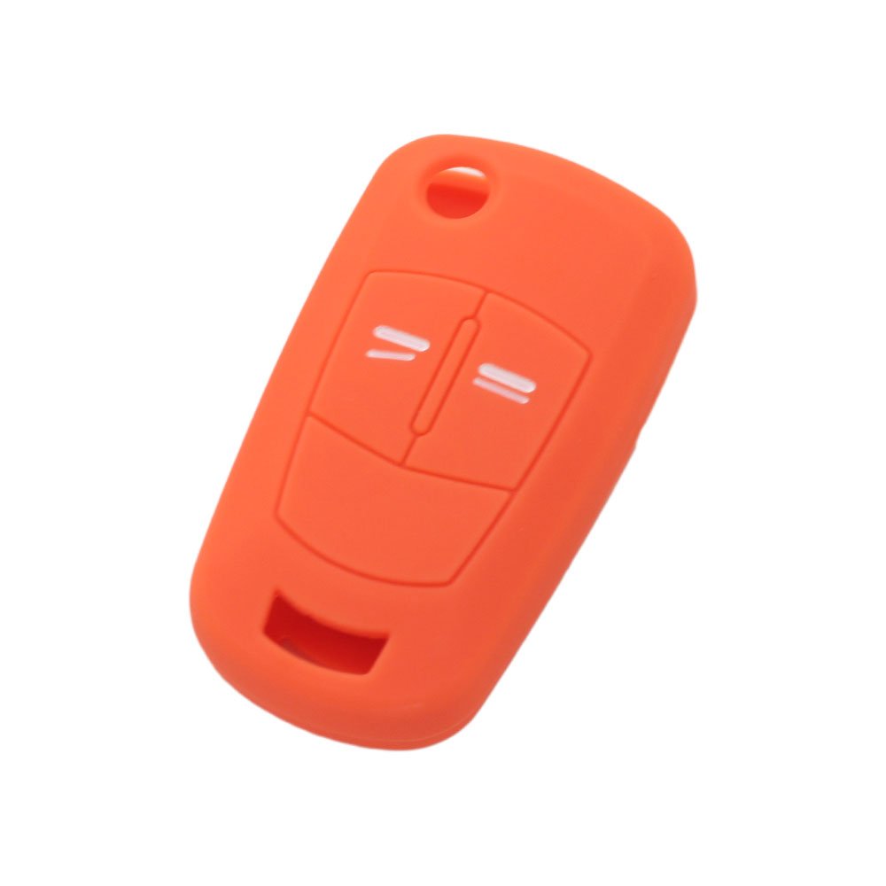 BROVACS Silicone Cover Protector Case Holder Skin Jacket Compatible with VAUXHALL OPEL 2 Button Flip Remote Key Fob CV9620 Orange