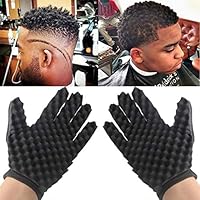 Tpingfe Fashion Curls Coil Magic Tool Wave Barber Hair Brush Sponge Gloves, 2pc (Left+Right)