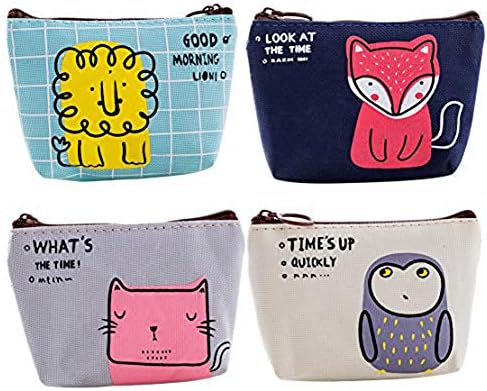 Retro Money Bag Small Cute Coin Purse(Pack of 4) (Pattern 10)