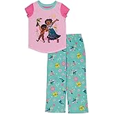 Disney girls 2-piece Loose-fit Pajama Set, Princess Pajamas, Soft & Cute for Kids