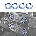 Voodonala Aluminum Alloy Inner Accessories Air Conditioner Switch Cover CD Button Ring Trim for Ford F150 XLT 2016 2017 2018(Blue)