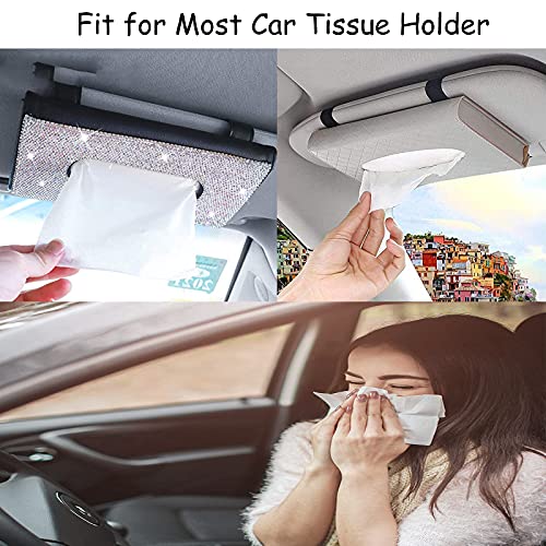 Car Tissue Refills,Car Tissues for Visor Holder Refill, Facial Tissue for Car Sun Visor, Fits Standard Car Tissue Holder, 3-Ply, 30 Sheets Each Pack- 20 Pack