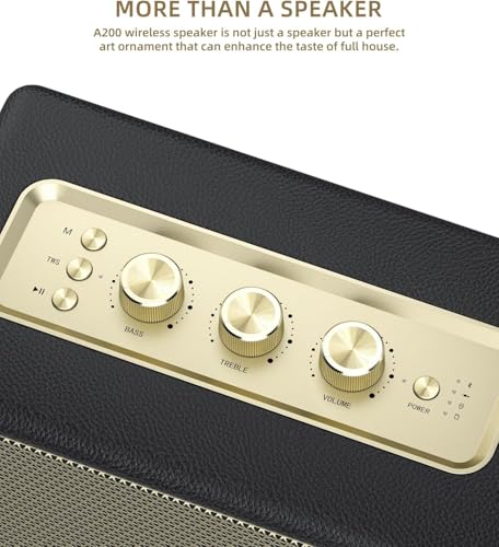 MLOVE A200 Portable Bluetooth Speaker with Aux Input, Micro SD Slot, USB Port, Powerful Subwoofer, TWS Docking, Long Battery and 80W