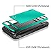 Vofolen Case for iPhone 5S Case iPhone SE Case Impact Resistant iPhone 5 Wallet Case Hybrid Bumper Armor Snap-on Black Soft Rubber Cover Protective Shell Card Holder Slot for iPhone 5 5S SE - Green