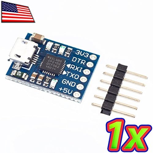 UPGRADE INDUSTRIES [1x] CP2102 v2.0 Micro USB 2.0 to Serial UART TTL RS232 Converter - 3.3 to 5.0V by UPGRADE INDUSTRIES