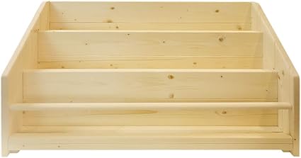 Amazon Co Jp 絵本ラック ロータイプ ハンドメイド 完成品 絵本棚 手作り こども 収納 ラック 薄型 絵本立て シンプル 無塗装 日本製 W74al ホーム キッチン