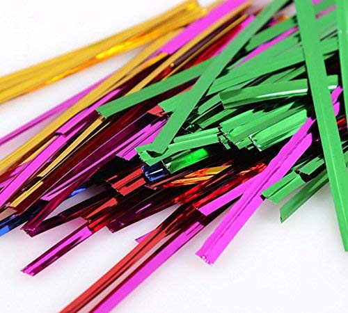 800 PCS 3.15 Inch Length Sealing Twist Ties Tape Bread Bag Sugar Box Package Gift Accessories Metal Wire Tape Decoration Ornaments Wrap Pack Belt Color Random - Thumbnail 5