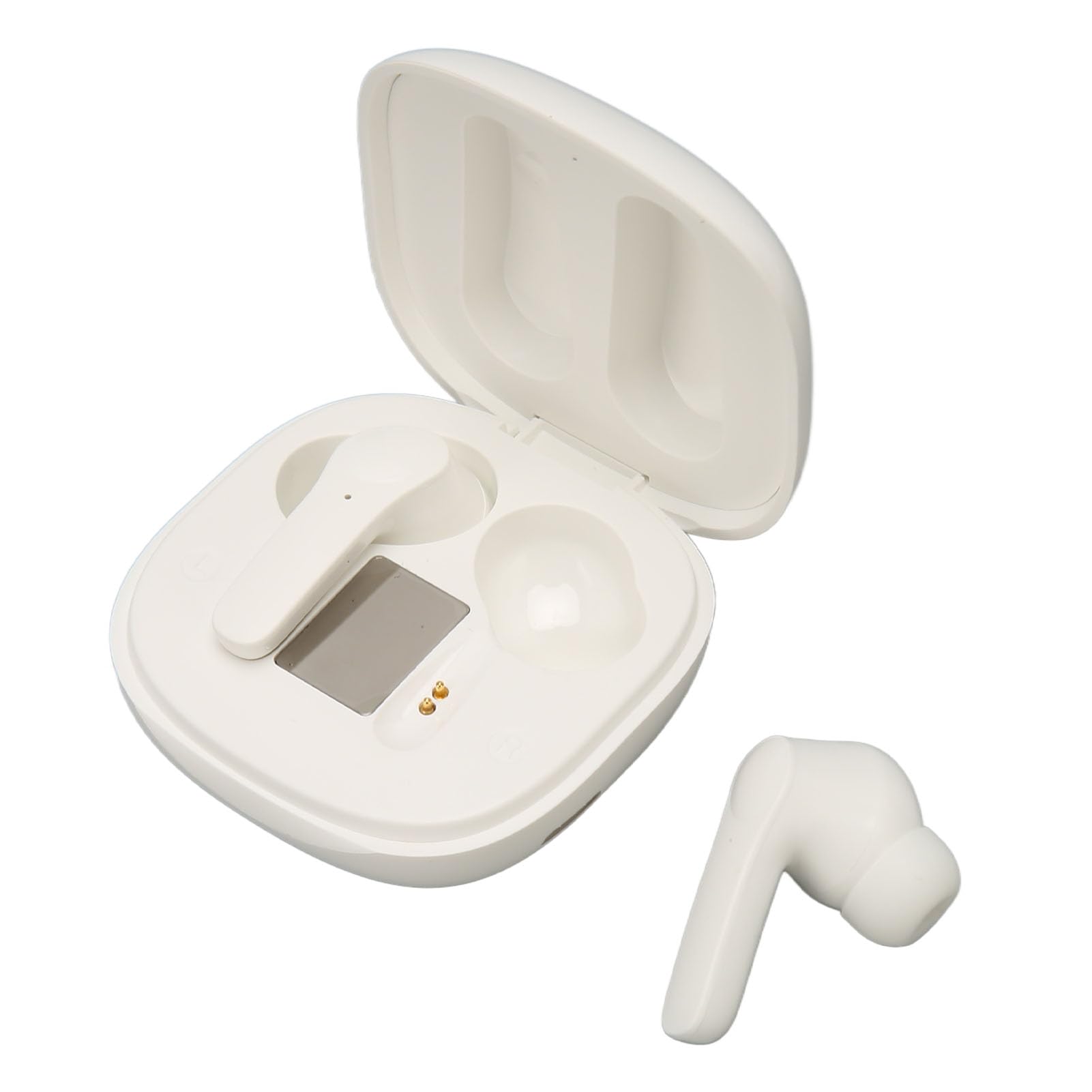 Translator Earbuds with5.3, 74 Languages 70 Accents, Real Time Translation, 4 Translation Modes, Ergonomic Design, HiFi Stereo, for Music Call (White)