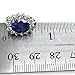 Blue CZ Clip On Earrings Crown Oval Wedding Women Fashion