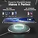 Auckly Fast Wireless Charging Pad, Jean Fabric Wireless Charger for iPhone 8/8 Plus/X and Samsung Galaxy Note8/5/S8/S9/S8 Plus/S7/S7edge/S6/S6 Edge, Nexus 4/5/6/7, LG and Other