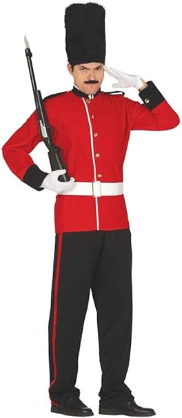 Fiestas Guirca Costume Da Soldato Guardia Reale Inglese Guardia Della Regina D Inghilterra Amazon It Giochi E Giocattoli
