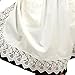 Essence of Europe Gifts Deluxe Vintage Lace Full Apron For Women | Victorian Maid Costume | Kitchen Party | Two Pockets | White