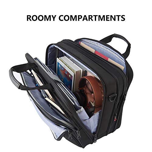 5 KROSER+Briefcase+Expandable+Water+Repellent+Women+Black