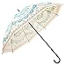 Kung Fu Smith Vintage Bubble Dome Parasol Umbrella for Sun & Rain - Ultra Lightweight - Safe Open Close Rain UV Protection Parasol Umbrella