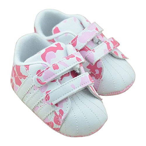 ZNU Leather Baby Shoes Winter Toddler Sneaker Kickers for First Walking Booties Boys 0-6, 6-12, 12-18 Months Pink