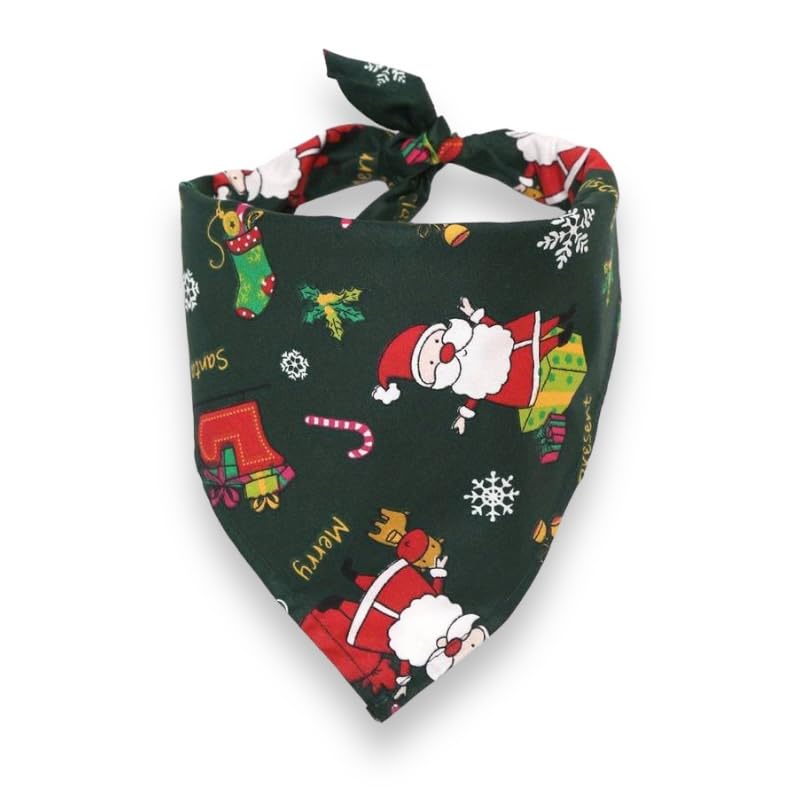 Christmas Dog Bandana Neckerchief (Green)