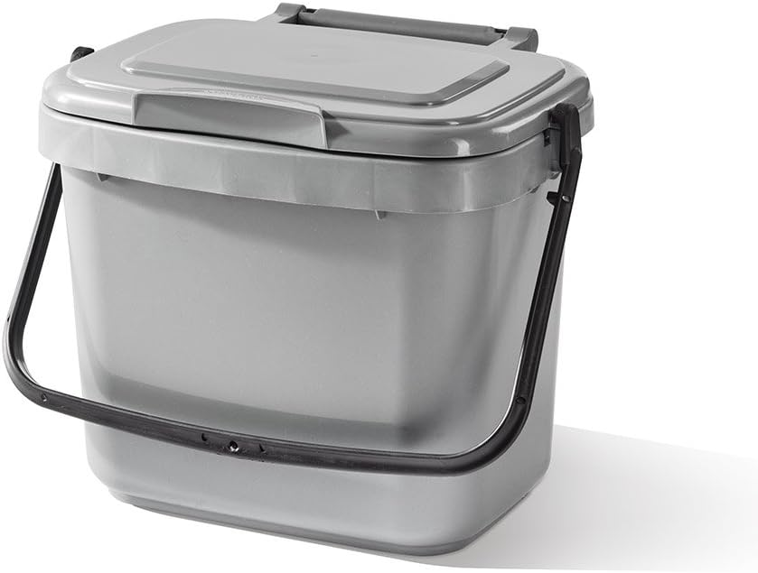 Straight 5 Litre Kitchen Caddy (Silver, 5 litre)
