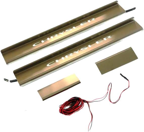 Mopar 82212284 Stainless Steel Illuminated Door Sill Guard, 4 Pack