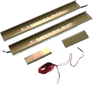 Mopar 82212284 Stainless Steel Illuminated Door Sill Guard, 4 Pack