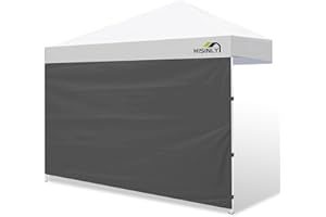 Hisinly Canopy Sidewall 8 * 8 ft, 1 Pack Sunwall with 210D Oxford Cloth, UV Protection and Waterproof, Suits Pop-up Tent/Instant Canopy/Commercial Canopy, Grey (Sidewall Only)