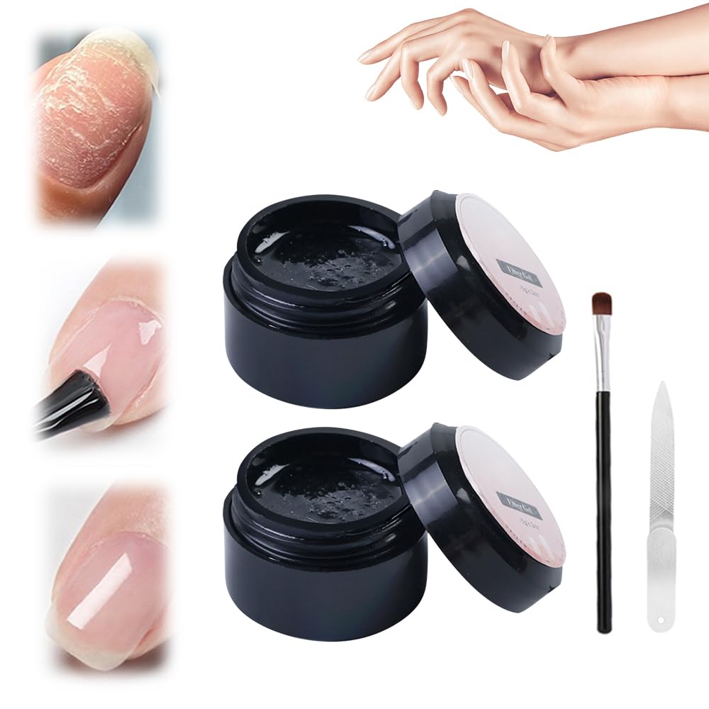 Nail Repair Protection Gel, 2024 New Nail Repair Kit for Split Nail, Instant Cracked Nail Repair Gel, Broken Nail Repair Kit for Natural Nails, Nails Quick Fix Kits for Women Makeup Gadget(2Set)