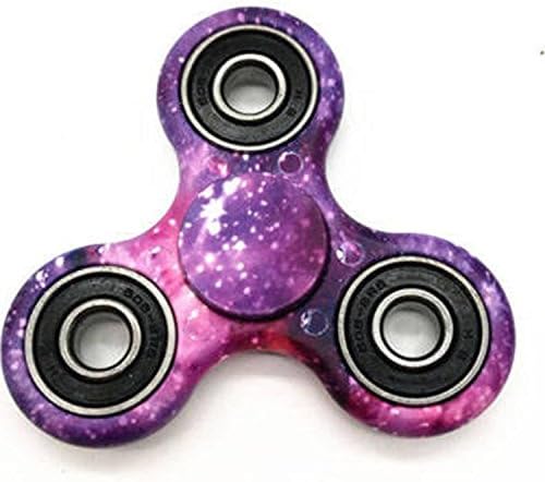 Toyez Starry Sky Tri-Spinner Fidget Hand Toy,w/ Stainless Steel Bearing Increases High Speed 5-7 Min Spins! Relieves &amp; Reduces Stress, Anxiety, &amp; Boredom. Great Time killing Toy For Children &amp; Adults!