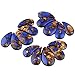 SUNYIK Copper Sea Sediment Jasper Stone Loose Bead Set for Jewelry Making,Top Trilled,Teardrop Purple