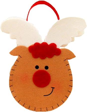 Ristorante Sacchetto Menu Di Natale.Aiming 3d Natale In Feltro Panno Dolci Borse Del Sacchetto Di Babbo Natale Pupazzo Di Neve Deer Dolci Regalo Borse Xmas Decor Amazon It Casa E Cucina