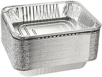Jfoil 120 Disposable chafing Aluminum Foil Steam Table Pans Half Size Deep Pans for Baking, Roasting, Broiling, Cooking , Storage 9x13 Chafing Pack Of 30