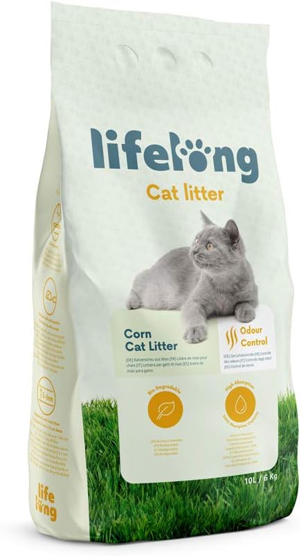 by Amazon Clumping Corn Cat Litter, Unscented, 10 L (Pack of 1) (Previously a Lifelong brand, same product) - Image 4