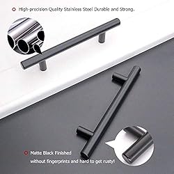 homdiy 10 Pack 4“ Cabinet Handles Matte Black