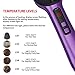 Kirecoo Hair Straightener Brush Ceramic Heating Digital Hair Straightening Brush Adjustable Temperature (Purple)
