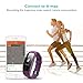Fitness Tracker with Heart Rate Monitor, Runme Activity Tracker Smart Watch with Sleep Monitor, Waterproof Walking Pedometer Band with Call/SMS Remind for iOS/Android Smartphone (Purple)