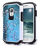 Galaxy S3 Mini Case, Nagebee - Galaxy S3 Mini Design Premium Heavy Duty Defender Dual Layer Protector Hybrid Phone Cover Case for Samsung Galaxy S3 Mini (Hybrid Plum Blossom)