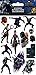 Black Panther Party Supplies Pack for 16, Black Panther Paper Dessert Plates, Napkins, Superhero Table Cover, Cutlery, Balloons and Stickers - Bundle of 6 Items