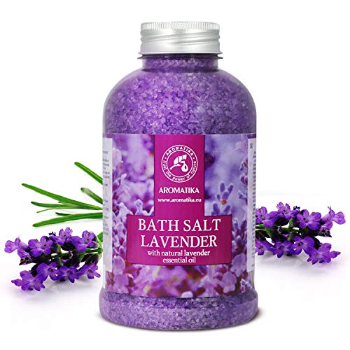 Lavender Bath Salt with Natural Lavender Essential Oil 600g for Calming and Relax – Aromatherapy Salts Lavender