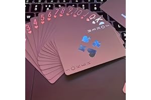 Premium Laser Silvery Playing Cards – Eye-Catching Metallic Finish Deck for Family Game Night, Parties & Holiday Gifts (Chris