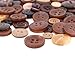 Swpeet 650 Pieces Assorted Sizes Resin Buttons 2 and 4 Holes Round Craft Buttons for Sewing DIY Crafts Manual Button Painting (Brown)